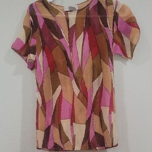 Colorful Geometric Pattern Top